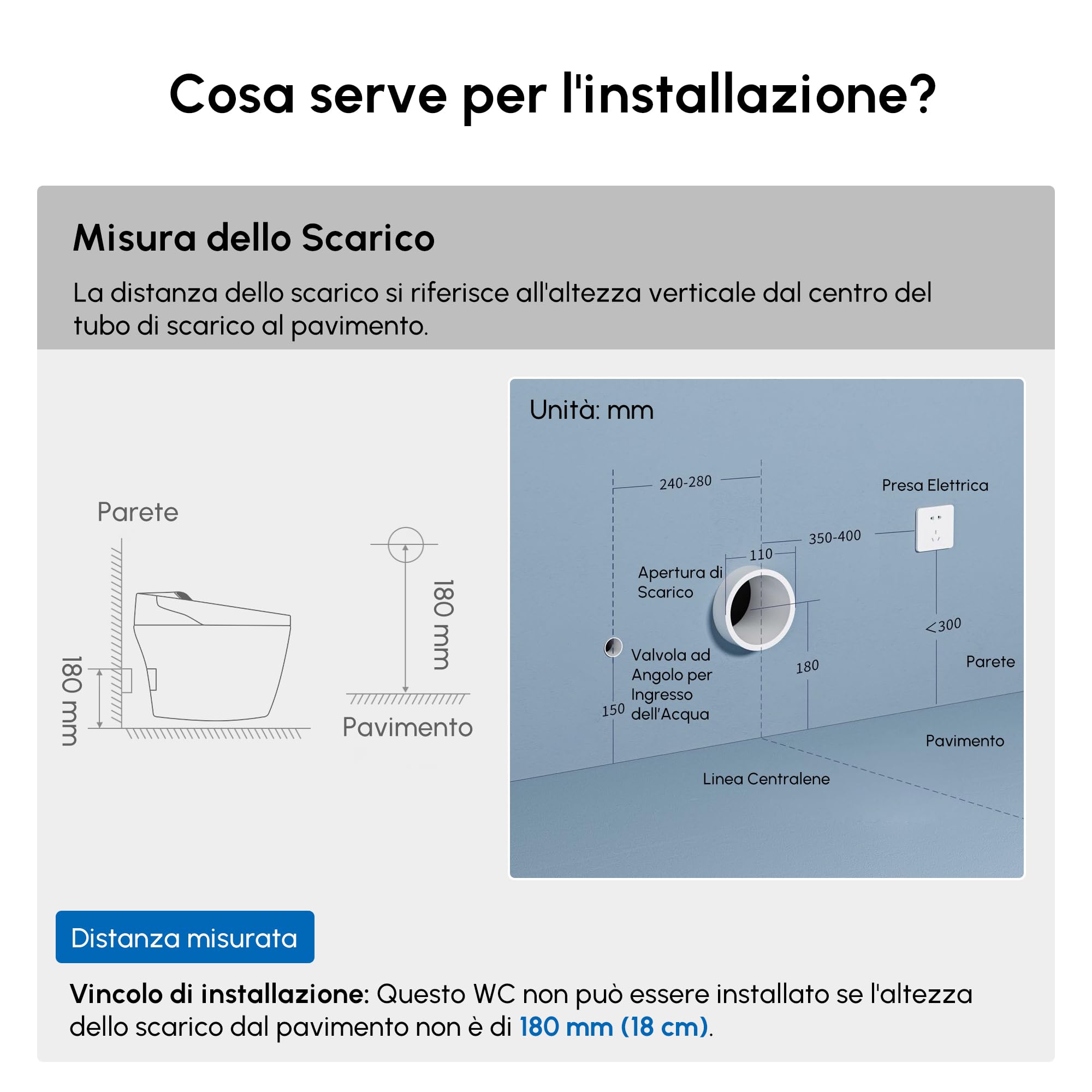 Homary WC Giapponese Intelligente con Bidet Incorporato, Bianco, 4.84 L/Scarico, Sedile Riscaldato e Funzioni Regolabili, Scarico a Sifone, Coperchio Manuale e Scarico Orizzontale, J021123584