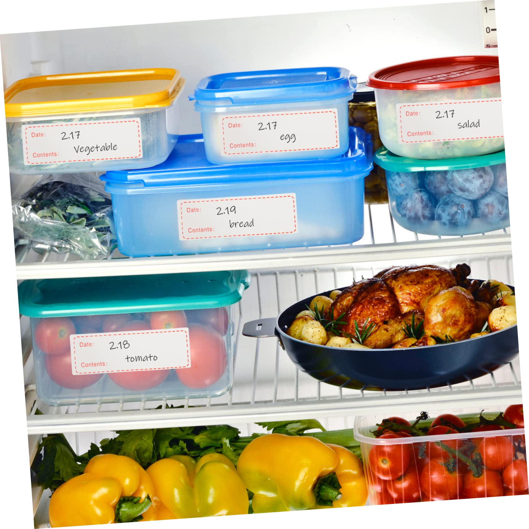 ARTIBETTER 15 Etichette Adesive Rimovibili per Alimenti Etichette per Data e Conservazione Adesivi Pratici per Barattoli Cucina Facili e Riutilizzabili