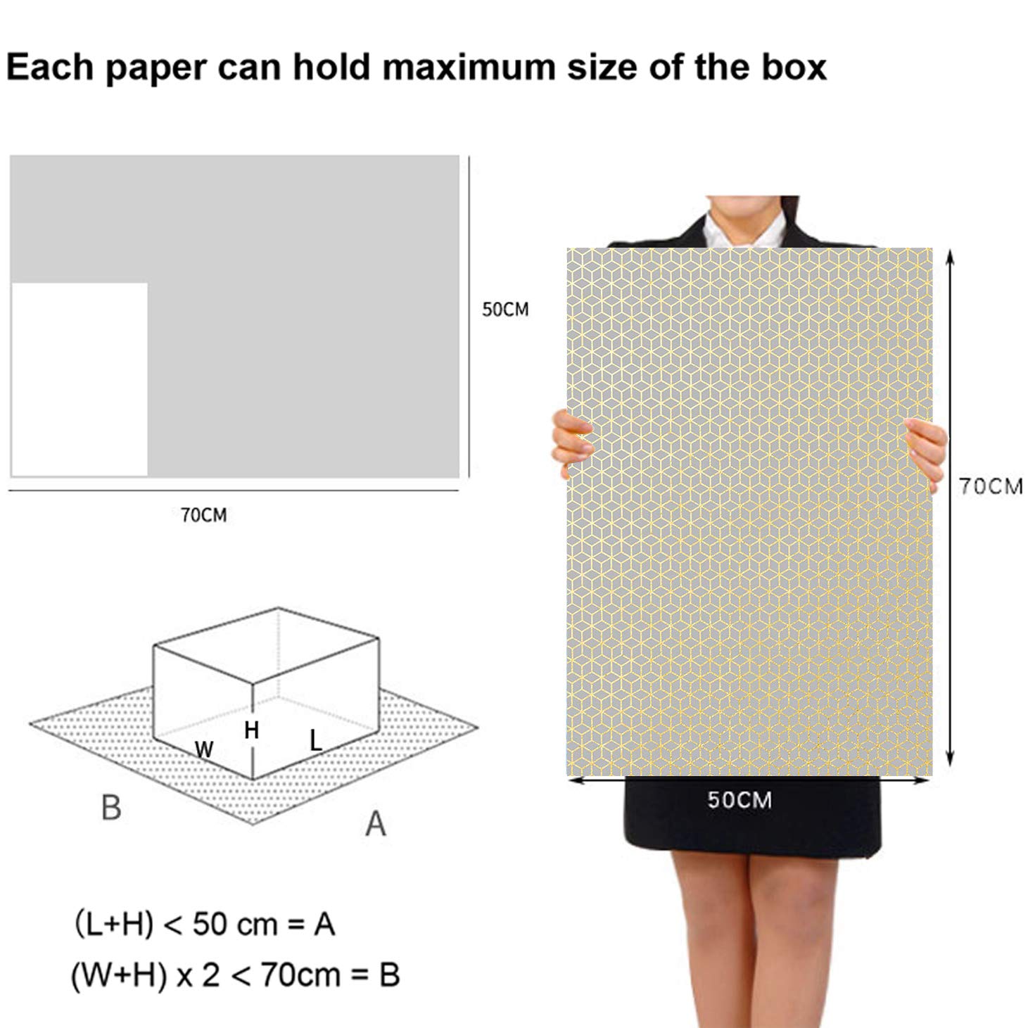 WRAPAHOLIC Lot De 6 Feuilles De Papier Cadeau D'anniversaire - Noir