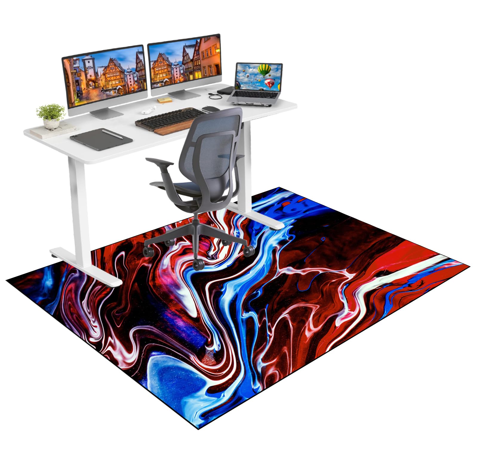 Office Chair Mats for Carpet Floor Gaming Desk Chair Mat for Rolling Chair Carpet Protector Chair Mat Hard Floor Protector Mat for Office Chair Large Computer Floor Mat for Gaming Chair 120 x 140 cm