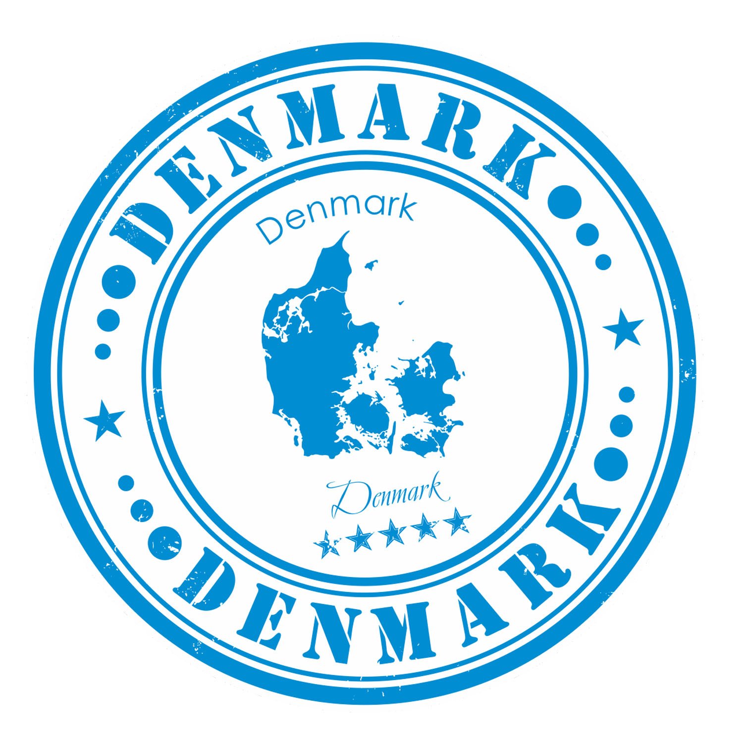 2 x Denmark Vinyl Sticker Luggage Travel Bike Laptop Helmet Map Flag #4560 (10cm x 10cm)