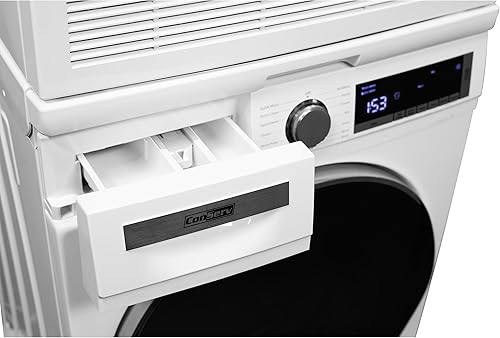 Miniatura 7 de Lavadora de 2.2 cf 120 V y secador de condensación de 4 Cf 220V fabricado en Europa (blanco+kit de apilamiento)