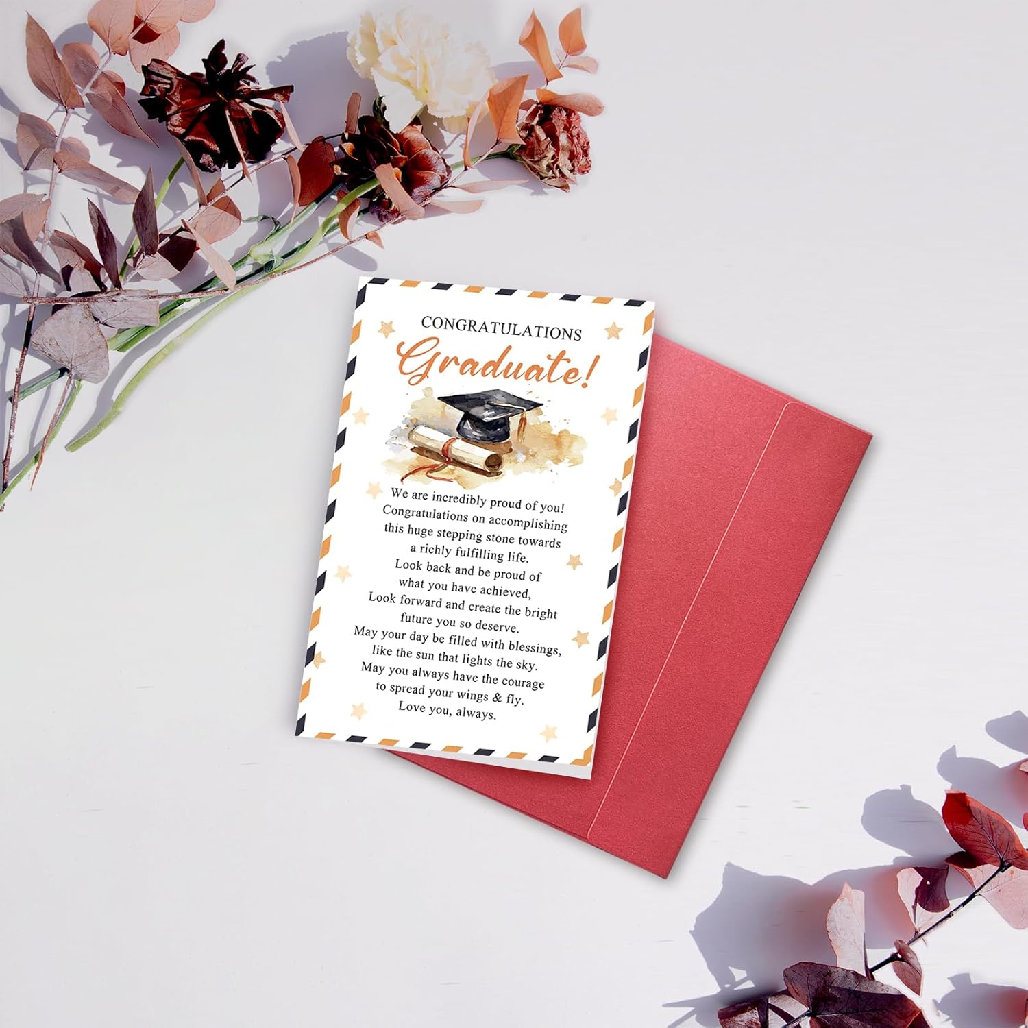 SuperShunhu Inspirational Graduation Card for Him Her, Funny Proud of You Card for Graduates, Poem Congratulations Gifts for Grads - Image 6