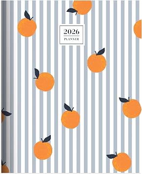 TF Publishing 2026 Seriously Citrus Large Monthly Planner - 2 Page Spreads with Extra Large Calendar Grids and Planning Prompts - 2026 Calendar Monthly Planner for School and Work - 9in x 11in