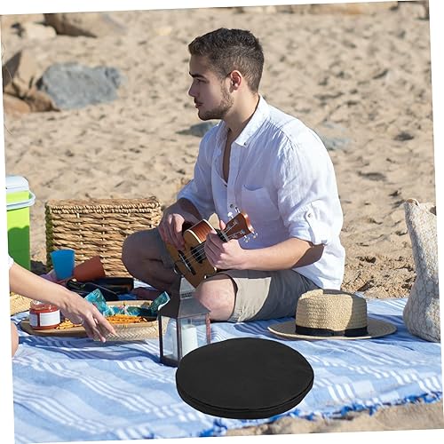 Miniatura 7 de Garneck Cojín de asiento redondo para silla de camping, silla plegable para exteriores, taburete telescópico portátil, taburete plegable, plegable,