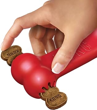 KONG Goodie Bone, Natural Rubber Treat-Dispensing Toy, Red, for Small Dogs