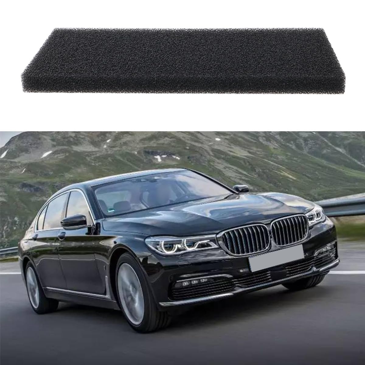 Alide 2 Pcs Car Blower Motor Dust Cover Sponge Filter 64119216222 Compatible with BMW F01 F02 F04 F07 GT F10 F11 M5 - Image 4