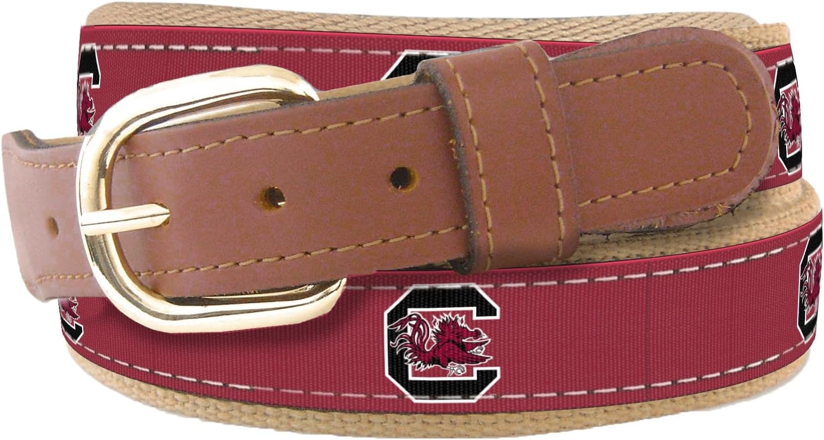 NCAA Men's Collegiate Woven Ribbon Belt, Sizes 30-46