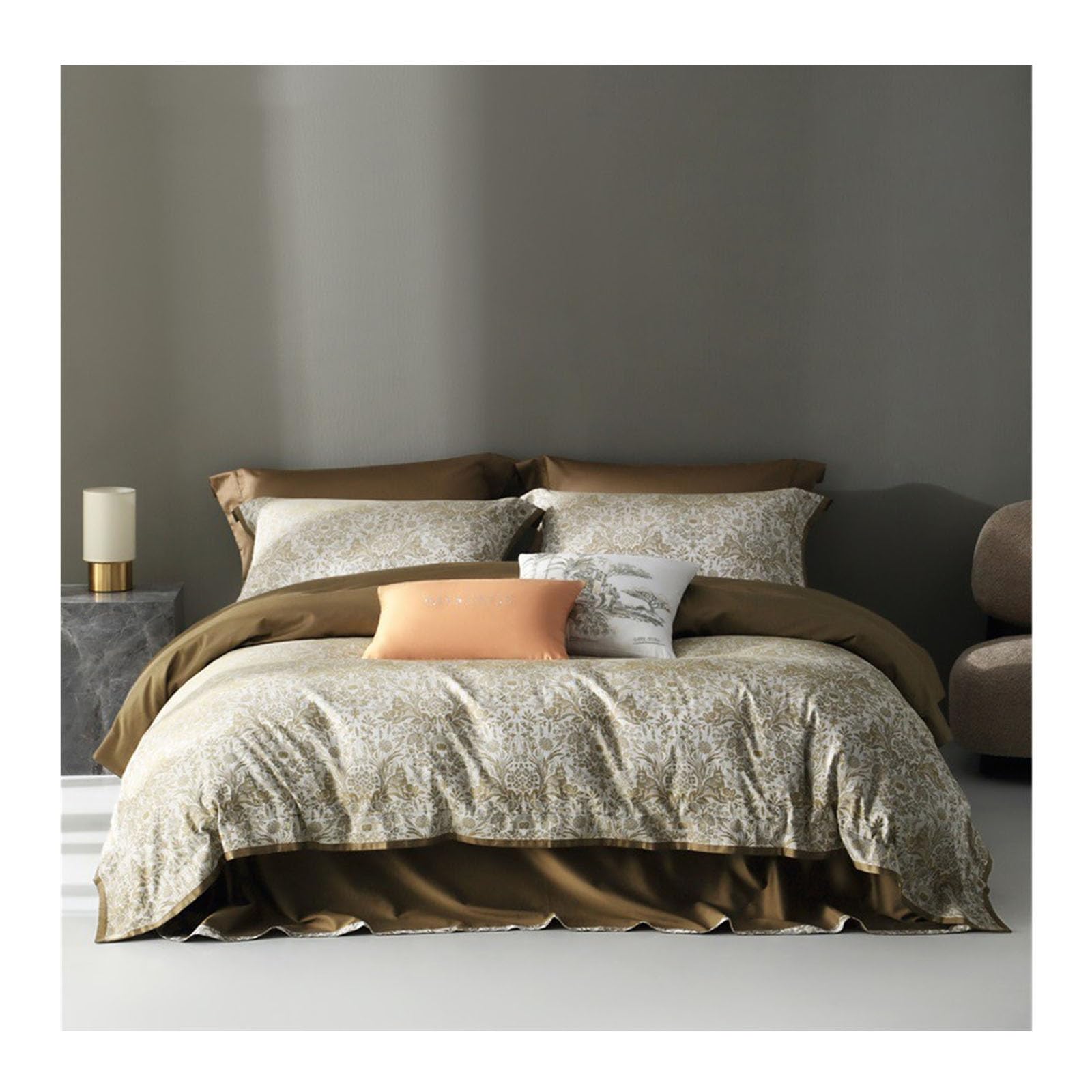 Housse de couette en coton pour lit 1.8m, l'esprit grand hôtel chez vous