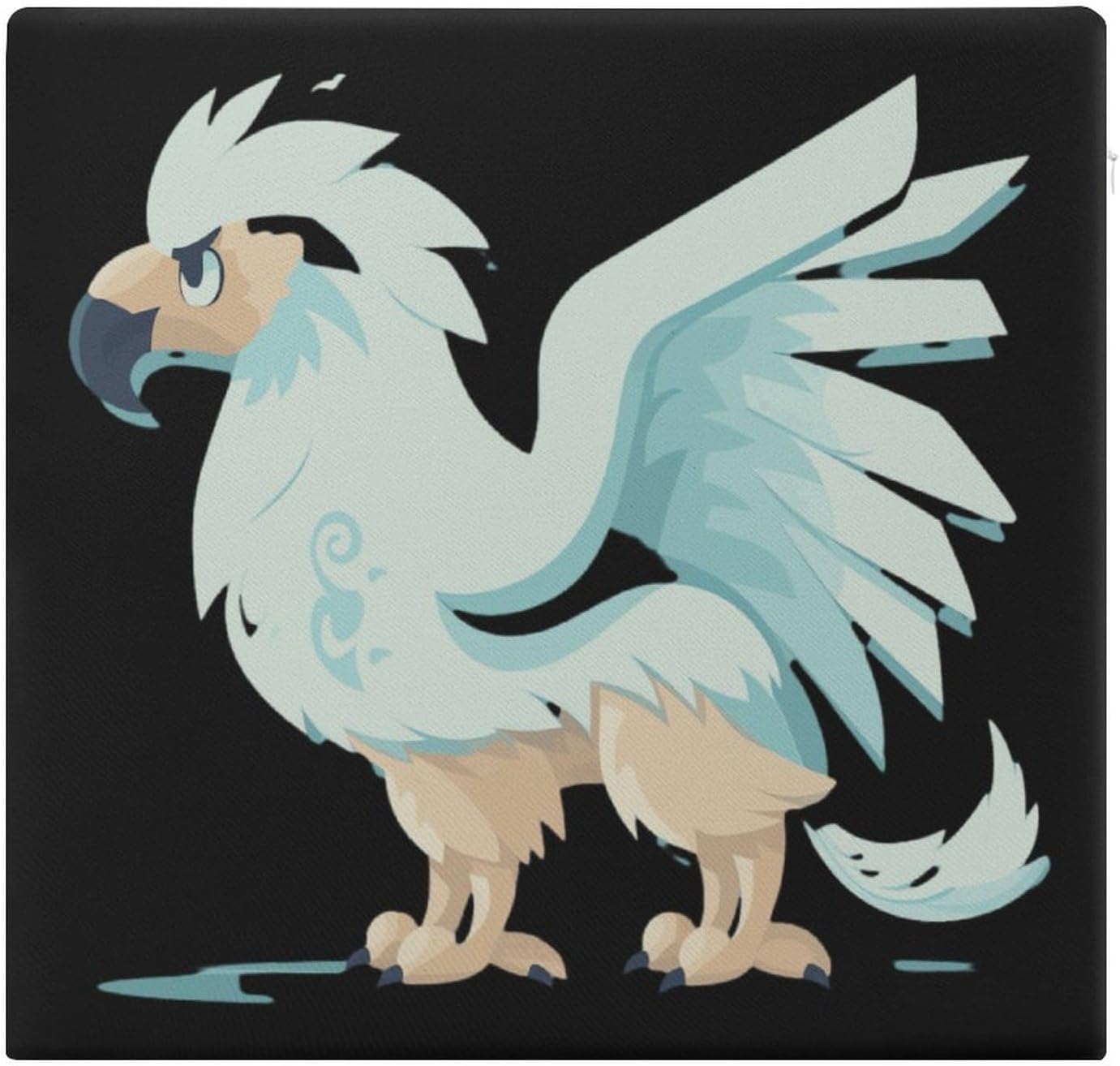 Cartoon Griffin Floor Pillow Meditation Yoga Cushion Square Chair Cushion Pillows Seating for Adults