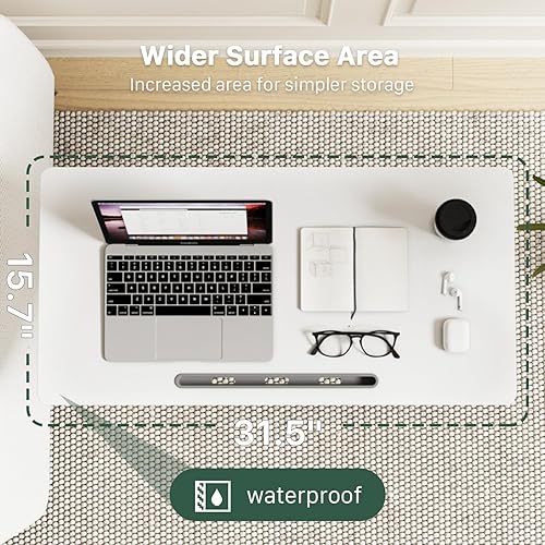 Miniatura 6 de Gibbon Mounts Escritorio móvil de pie, escritorio neumático ajustable (3.5 pies), escritorio portátil para laptop con ruedas, mesita de noche sobre