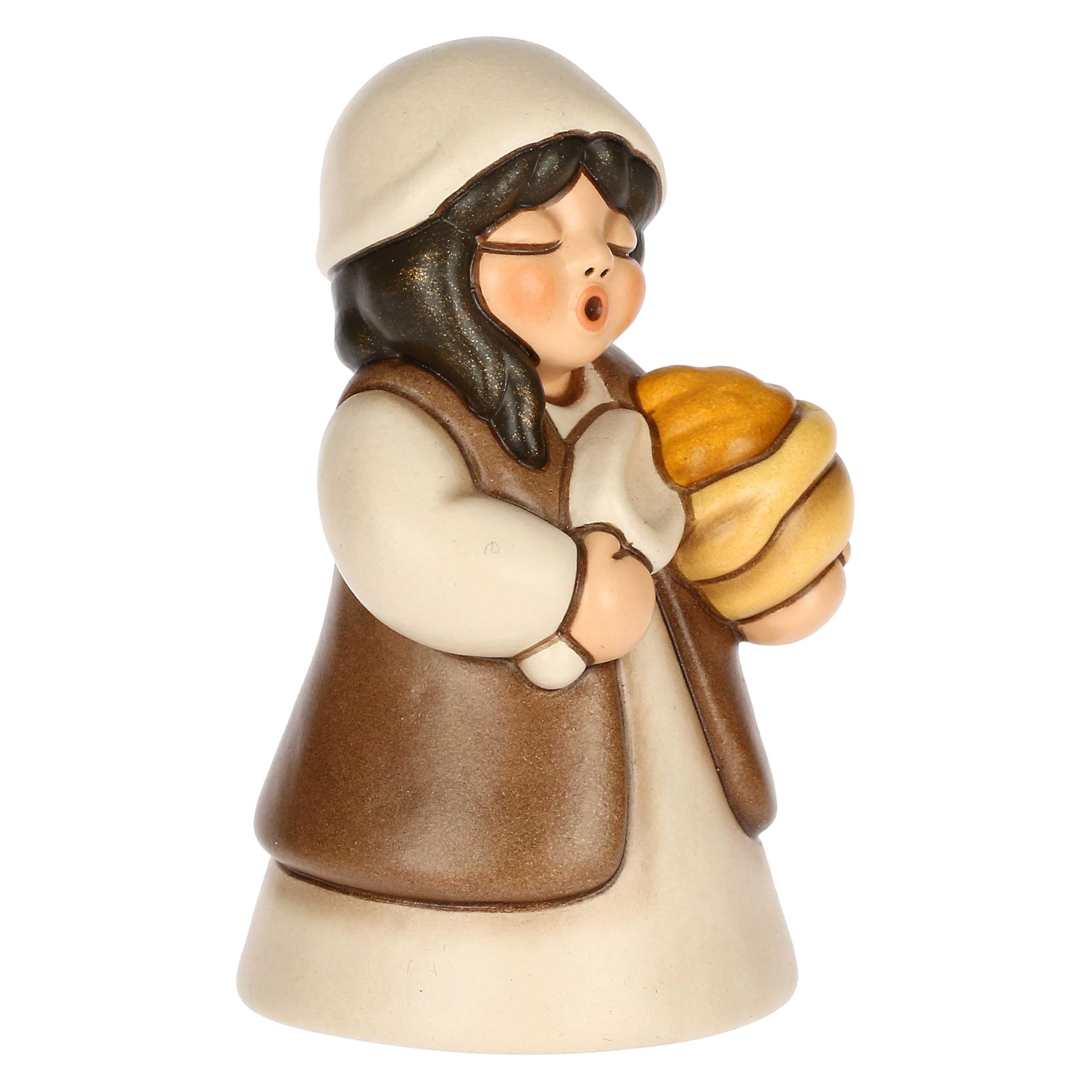 THUN, Venditrice di Spezie in Ceramica di Alta Qualità, Collezione Presepe Classico, Statuine per Presepe di Natale da Collezione, 4,9 x 4,6 x 7,9 cm