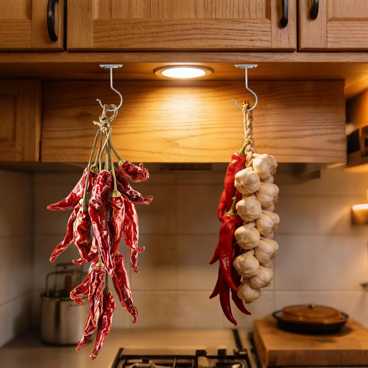 Banana Hook Holder Under Cabinet, Self Adhesive, 1 Pack Silver