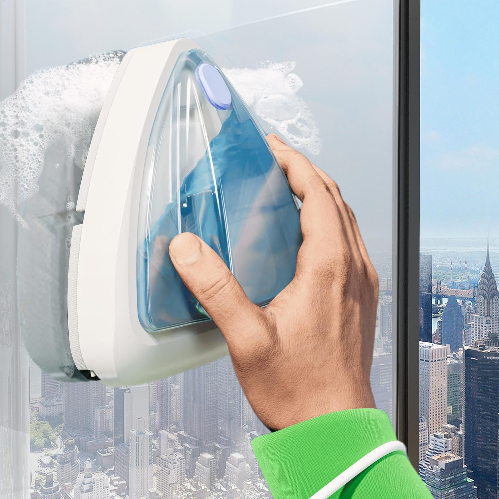 Cepillo limpiador de ventanas de doble cara – limpiador magnético de | ventanas, limpiador de cristales de ventanas, doméstico, mantenimiento de edificios altos, adsorción estable fuera del