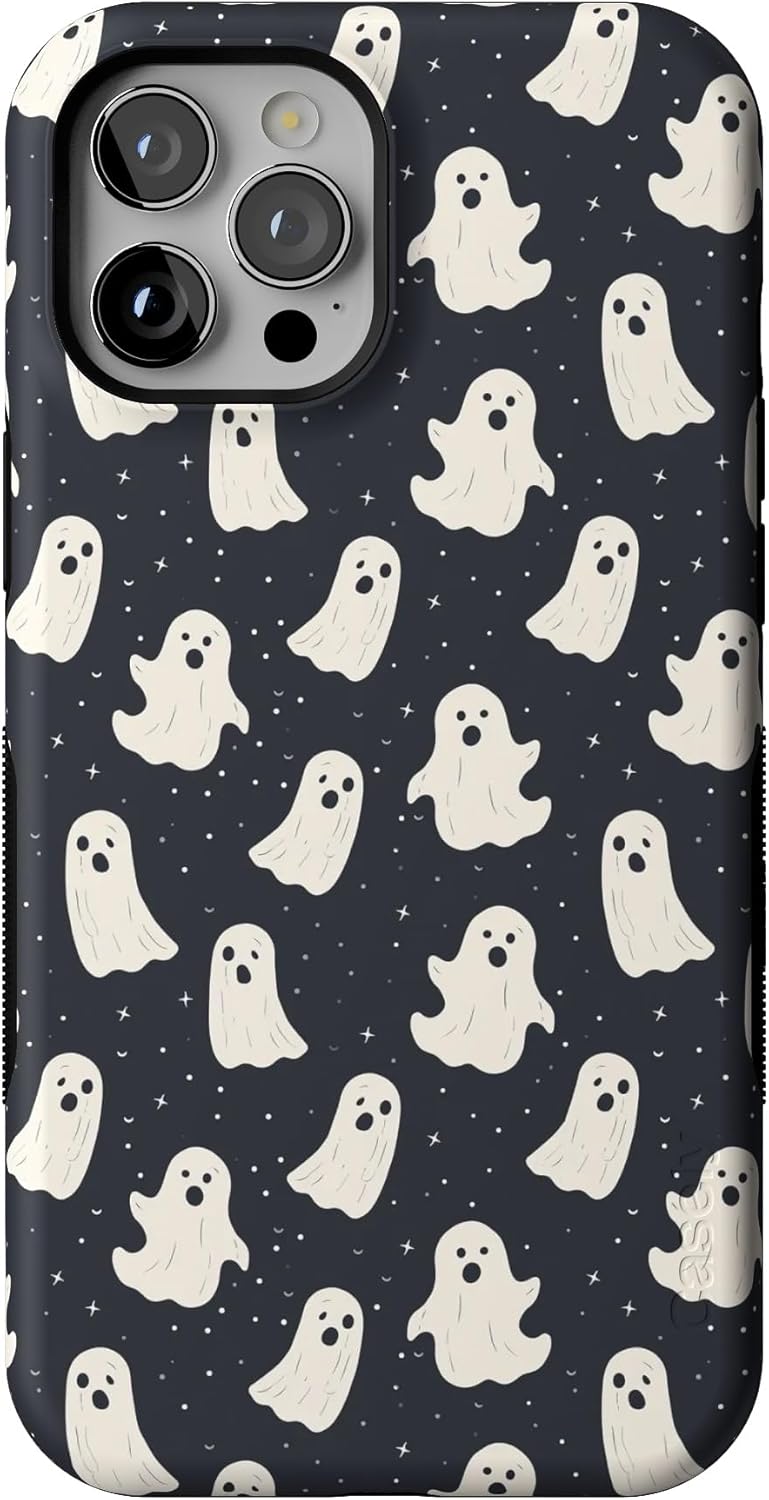 Casely iPhone 12 Pro Max Case | All Boos No Bite | Friendly Ghost | Compatible with MagSafe | Bold Protective Design