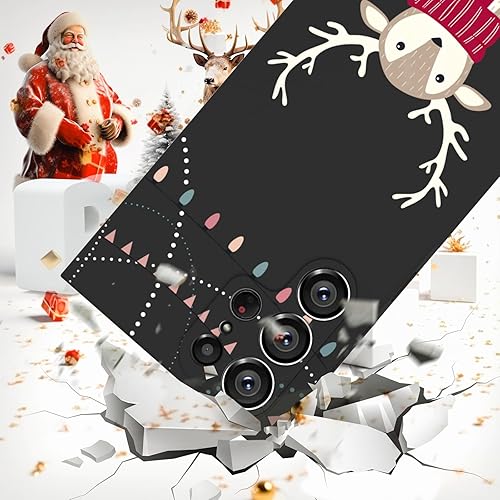 Miniatura 6 de Funda para Samsung Galaxy S22 Ultra con diseño de Navidad, diseño de ciervo, funda de teléfono de dibujos animados de ciervo para niños, niñas,