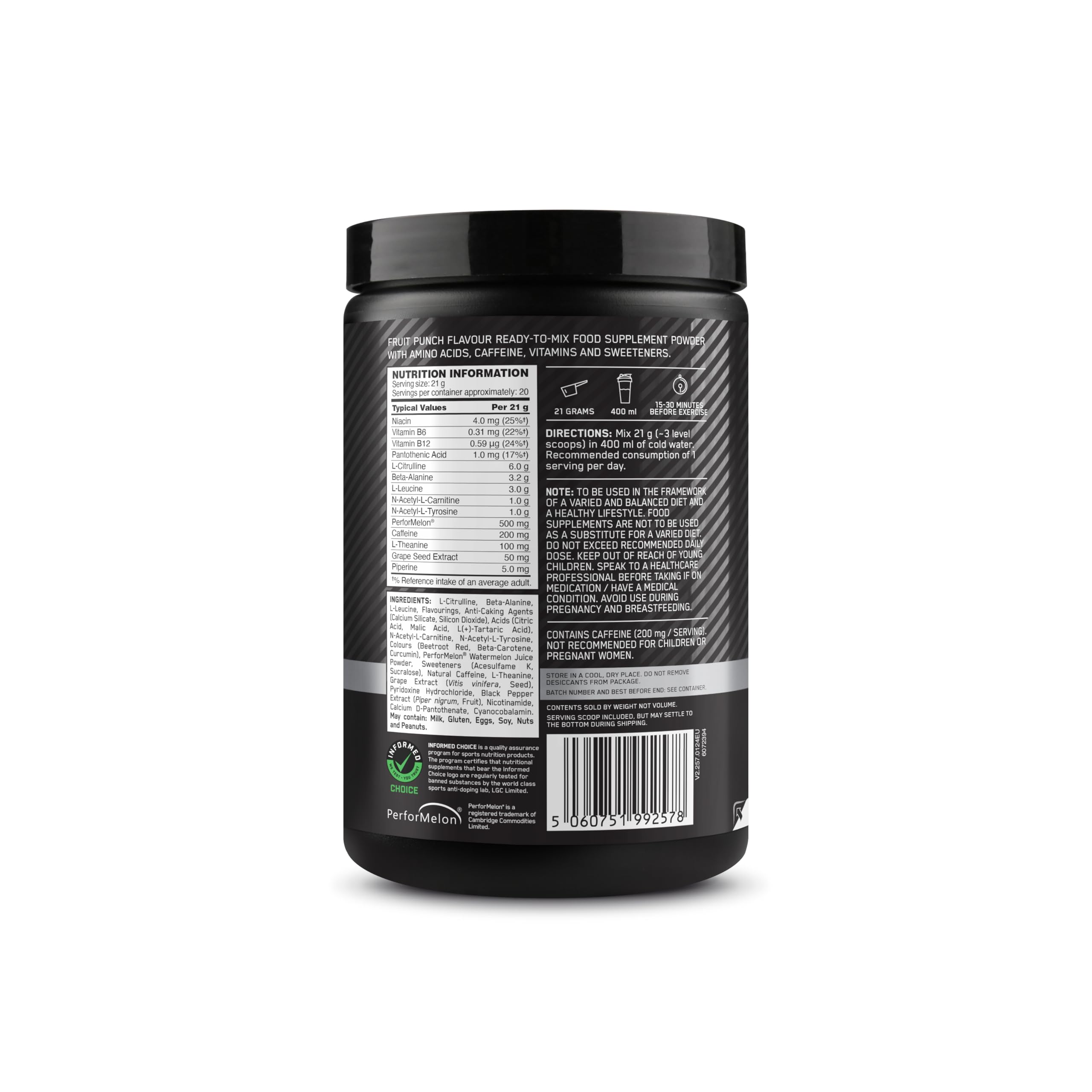 Optimum Nutrition Gold Standard przedtreningowa odżywka energetyczna z monohydratem kreatyny, beta-alaniną, kofeiną i wit. B12 i B6, smak Fruit Punch, 20 porcji, 420 g