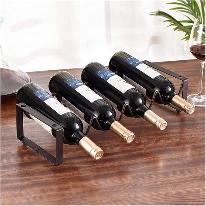 Soporte para Botellas de Vino ALDEPO 4 Botellas Metal miniatura 4