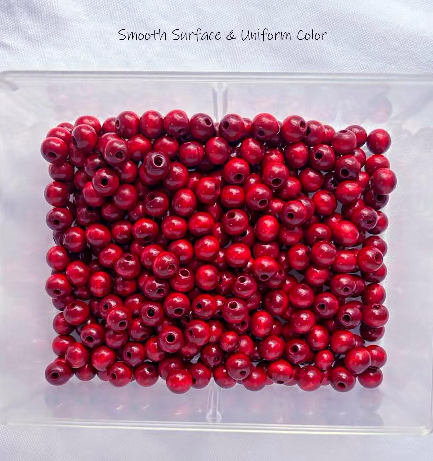 300 Pcs 10mm Dark Red Wooden Beads | DIY Beads for Jewelry Making, Holiday Decor, Crafts | Smooth Natural Wood, 3mm Hole for Easy Use - Image 7