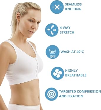 CAREFIX Bree Post Breast Augmentation Bra | Comfortable Post Breast Reduction Surgery Bra