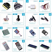 Vista 6 de Kit inicial completo para Arduino Uno R3 con tutorial (63 artículos) de Elegoo