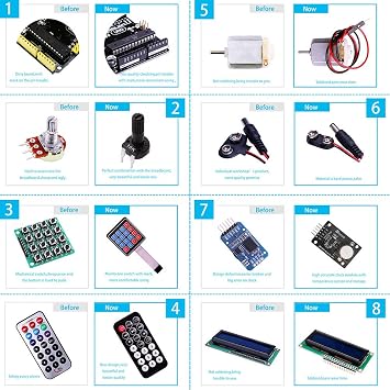 مشروع ELEGOO UNO R3 الأكثر اكتمالاً مع مجموعة أدوات متوافقة مع Arduino IDE ( 63 عنصرًا )