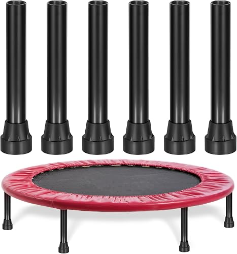 Mipcase 6pcs Universal Trampoline Replacement Legs Mini Trampoline Leg Cap Tip with Covers Pad Stainless Steel Trampoline Leg Tube Trampolines Bounce Part