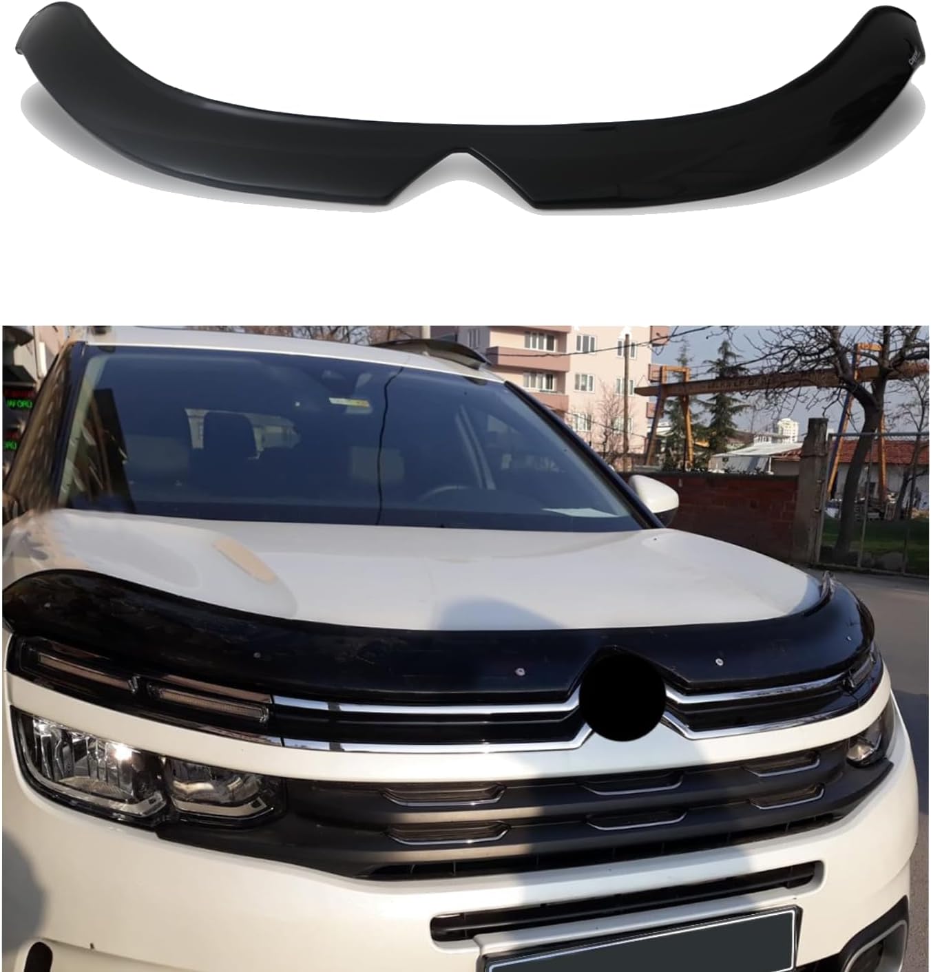 BMY Hood Deflector/Front Bug Shield Compatible for Citroen C5 Aircross 2017-2025 Hood Guard Bonnet Protector | Particles & Bug | Car Accessories
