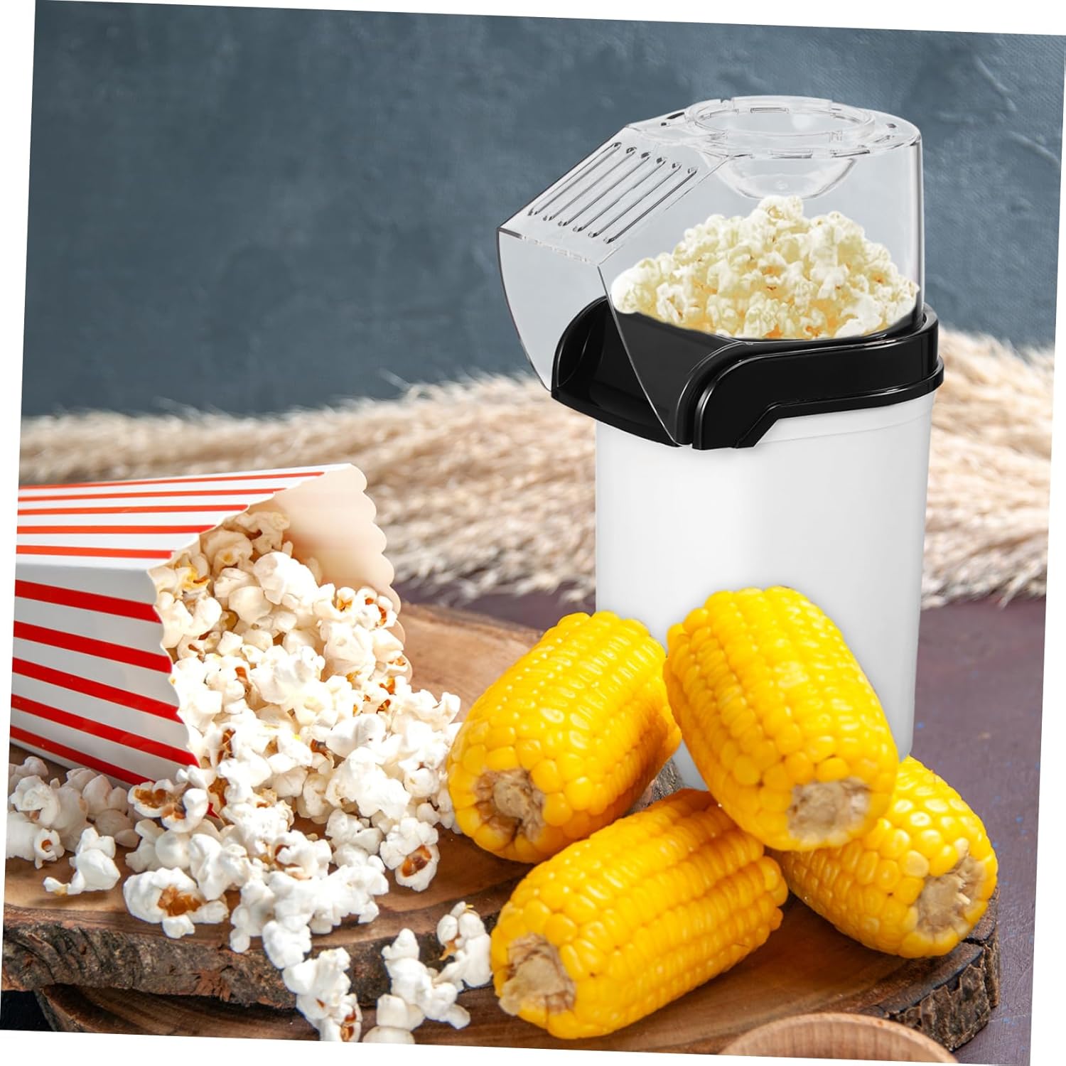 110v Popcorn Air Popper Machine Electric Popcorn Maker Hot Measuring Cup Easy to Use Space-saving for Parties and Movie Nights
