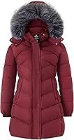 Wantdo Women's Long Waterproof Puffer Jacket Winter Coat - Warm Quilted Parka Plus Size S-5X