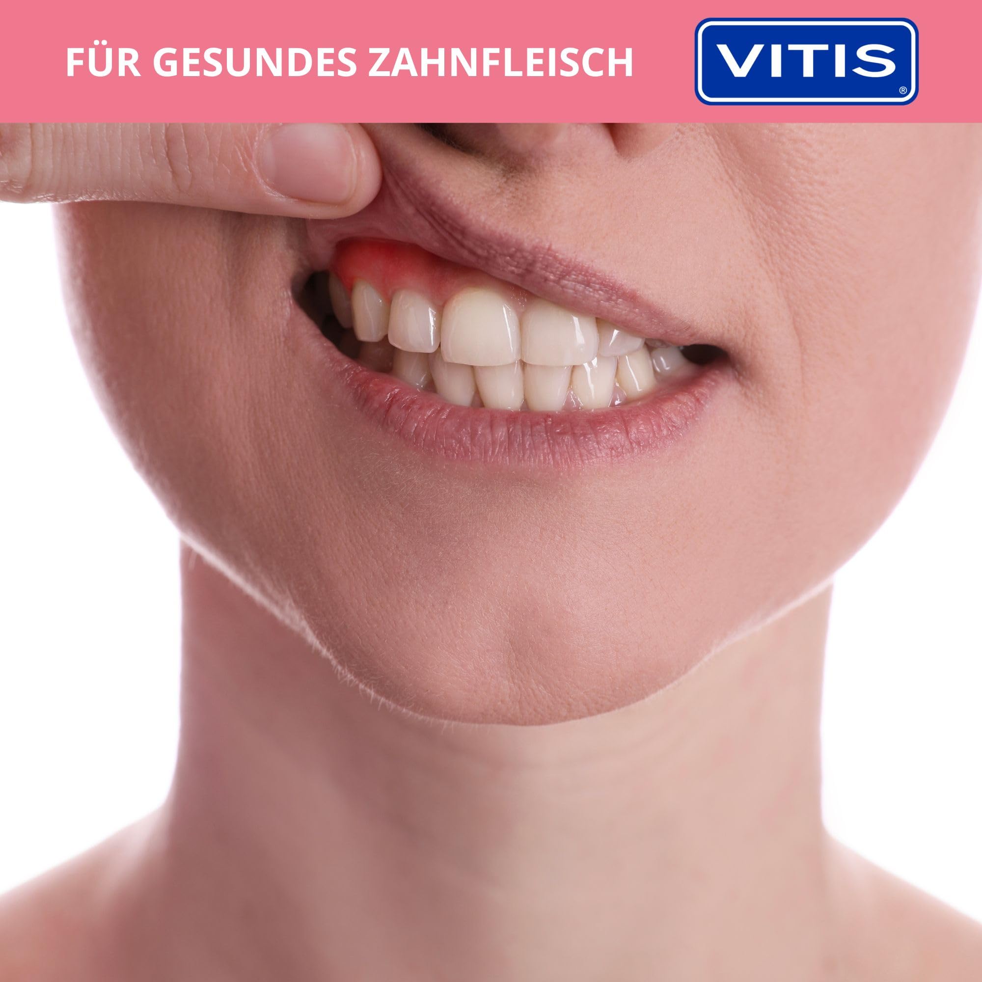 VITIS Kit de cuidado dental saludable para las encías – pasta de dientes y enjuague bucal + cepillo de dientes gingival – para el cuidado bucal diario
