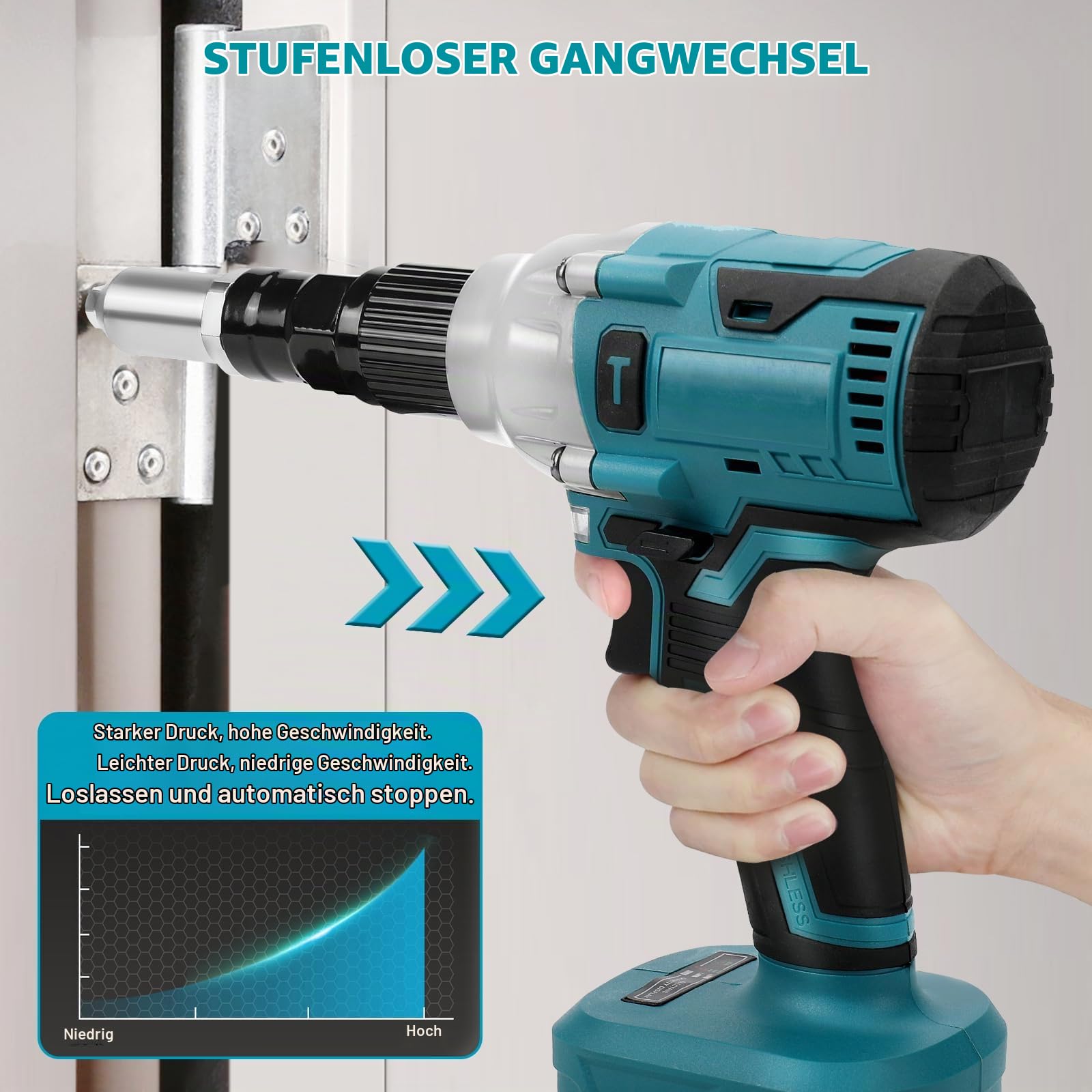 Akku Nietpistole mit 175 Nieten für Makita 18V Akku (ohne Batterie)