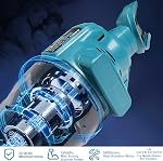 5 en 1 Aspirateur sans fil portatif pour Makita 18V Batterie avec 7 Buses+ 2 Lavable HEPA Filtres+ 1 Moteur puissant de nettoyage Cloth+, Aspirateur portable (pas de batterie) pour les cheveux de la maison de voiture par Dpwrrot