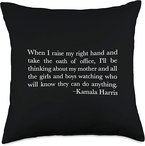 Kamala Harris Citas Know They Can Do Anything - Almohada de Kamala Harris, 17.7 x 17.7 in, multicolor