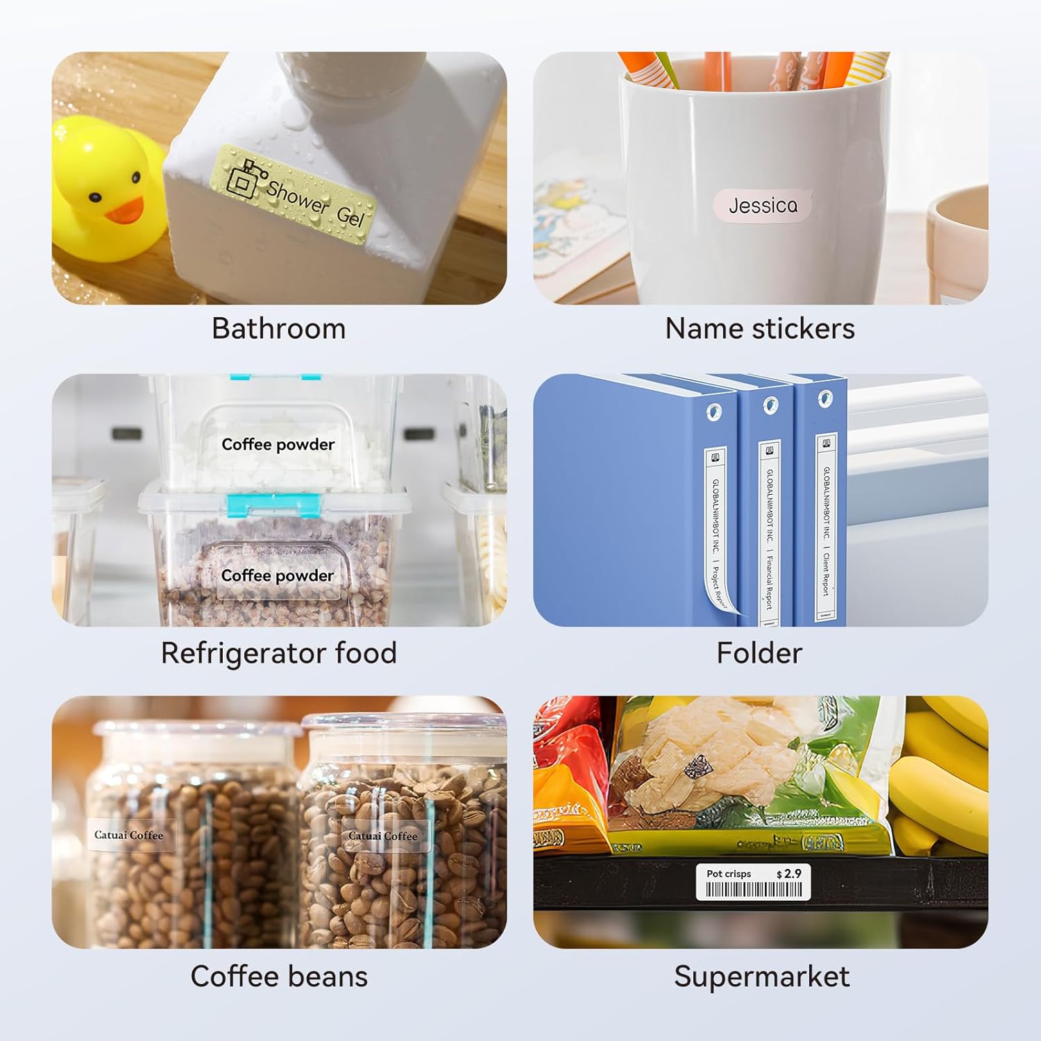 Various applications of NIIMBOT labels