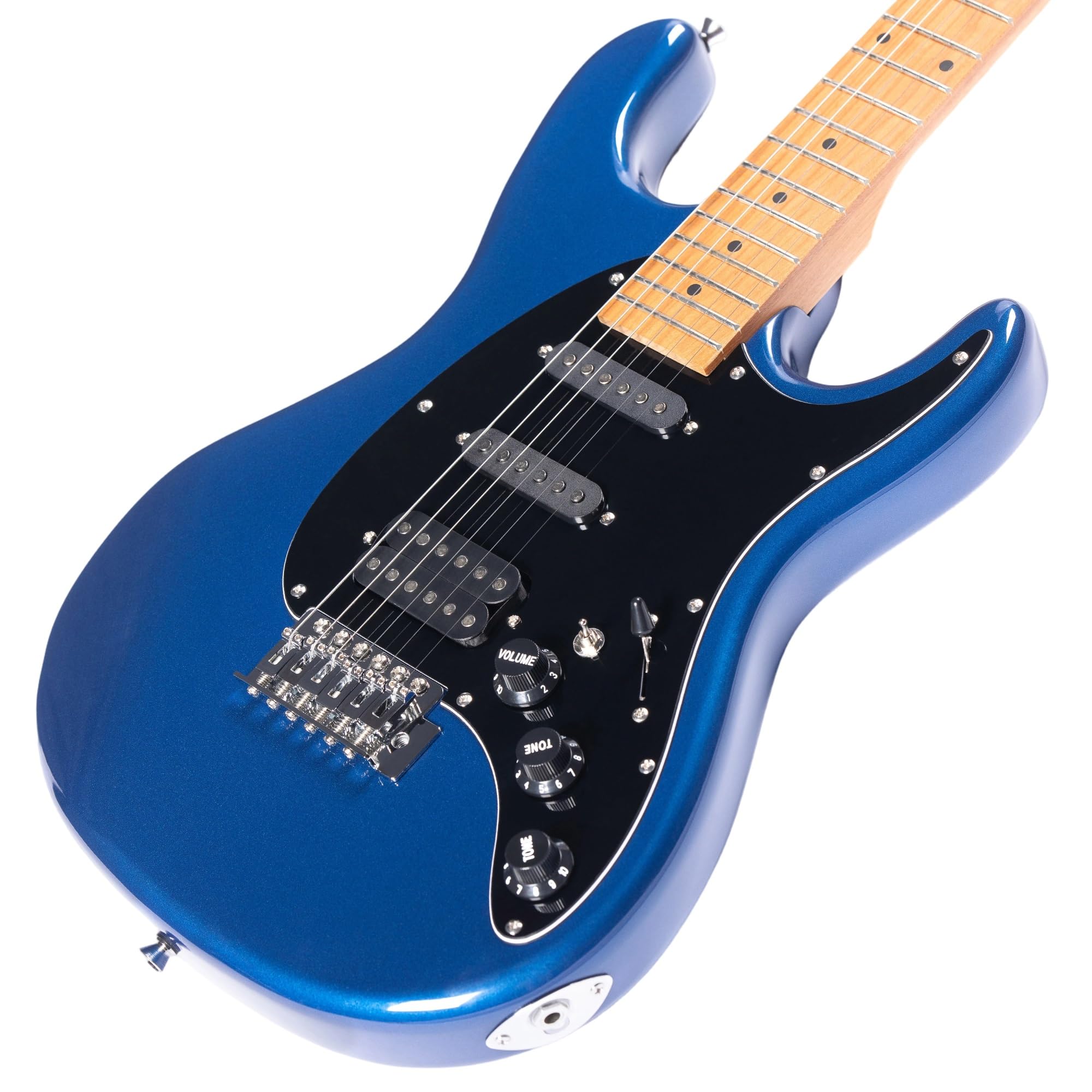Standard Gitara Elektryczna Jazzowa Gitara Elektryczna Klonowa Podstrunnica Humbucker Pickup Profesjonalna Wydajność Trwała(Type 9 Blue)