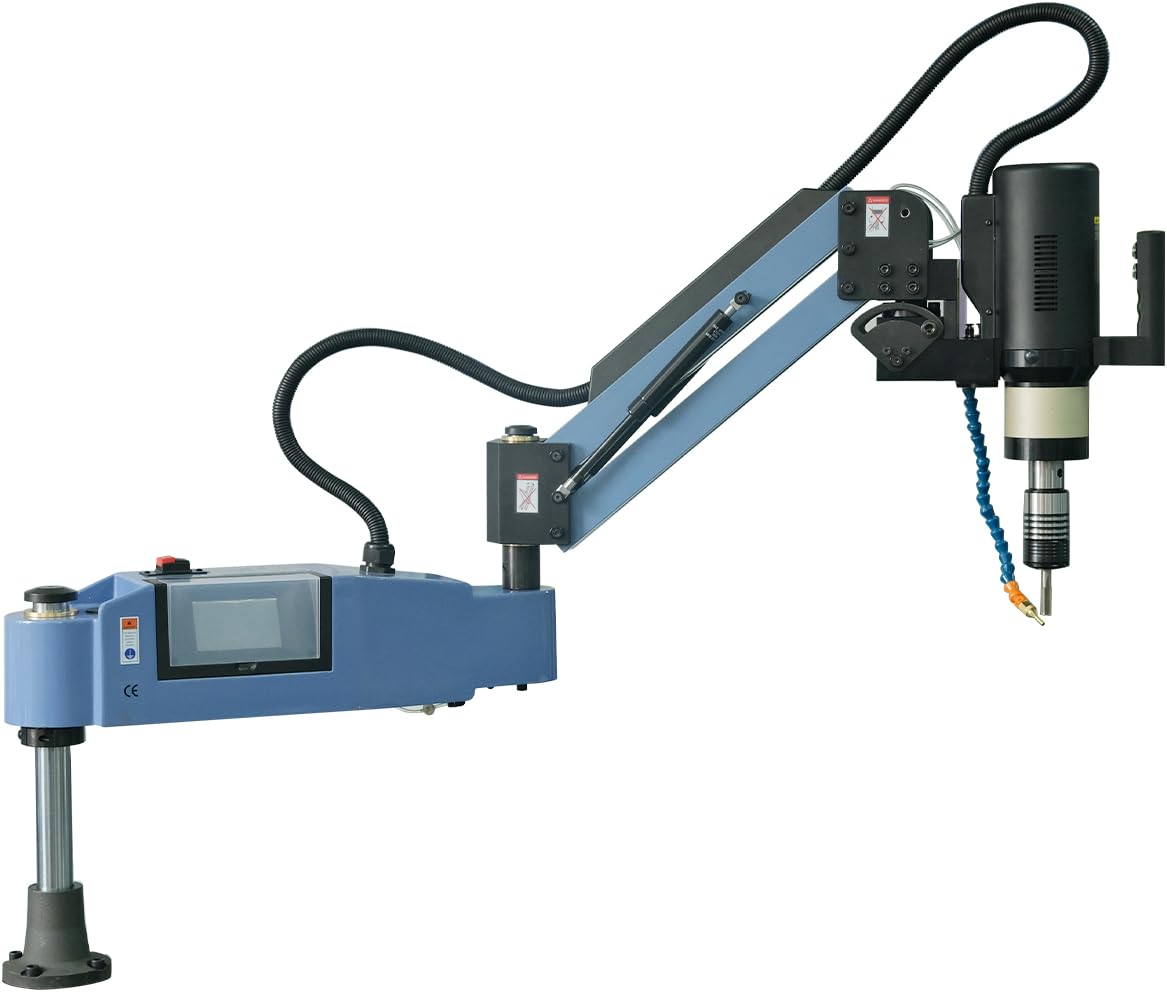 Auto-blow Oiling M3-M16 Tap Collets 1200mm Arm 360° Universal Tapping Machine Electric Tapper 0-375rpm With ANSI Imperial Collets