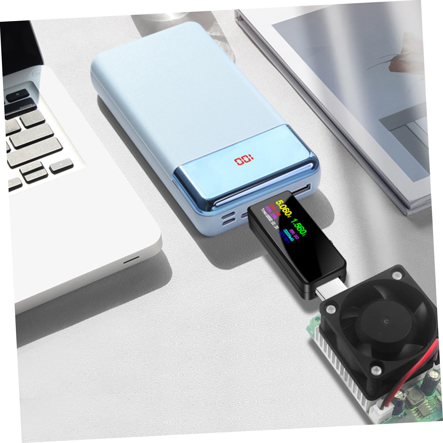 Homoyoyo 5stücke Usb Tester Mit Farbdisplay Multimeter Zur Messung Von Spannung Und Kapazität Geeignet Für Handy Und Laptop-ladegeräte Powerbanks Und Usb-geräte Misst Ladezustände