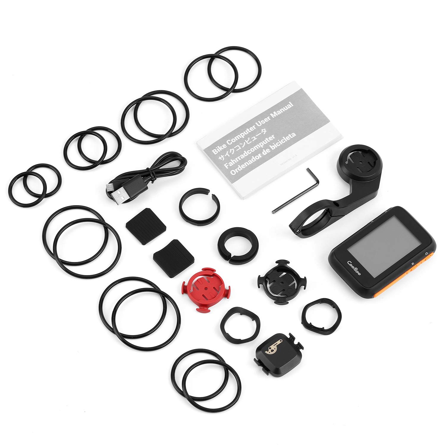 COOSPO BC200 Ciclocomputer GPS Bluetooth 5.0 ANT+, Computer Bicicletta Senza Fili Wireless con LCD schermo 2.4" Retroilluminazione Automatica, Tachimetro Contachilometri Bici Impermeabile IP67