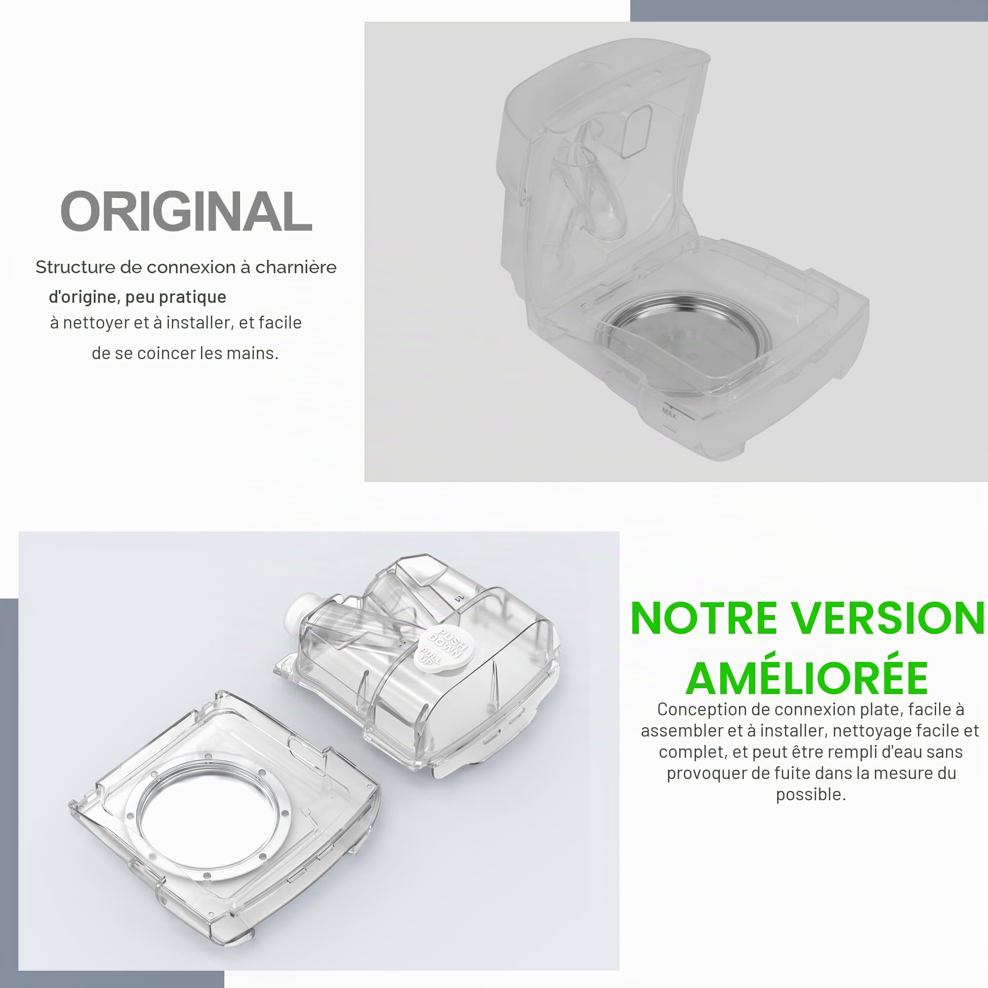Prise d'eau pour accessoires AirSee 11, ajout d'eau plus facile, remplacement amélioré du réservoir d'eau