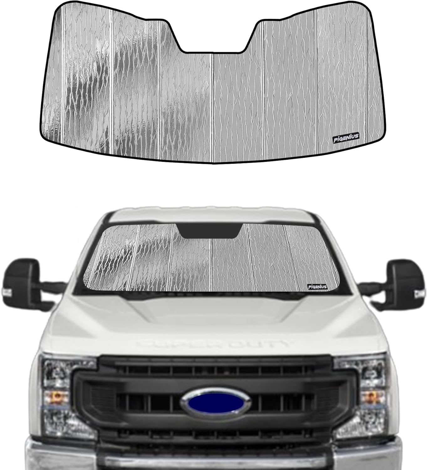 Windshield Sunshade for Ford F-250/F-350/F-450/F-550/F-600 2017-2022 Window Shade- AstraGuard
