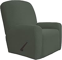 Vista 137 de Easy-Going - Funda elástica para sofá reclinable, 4 piezas, protector de muebles, sofá suave con parte inferior elástica, tela jacquard con Negro
