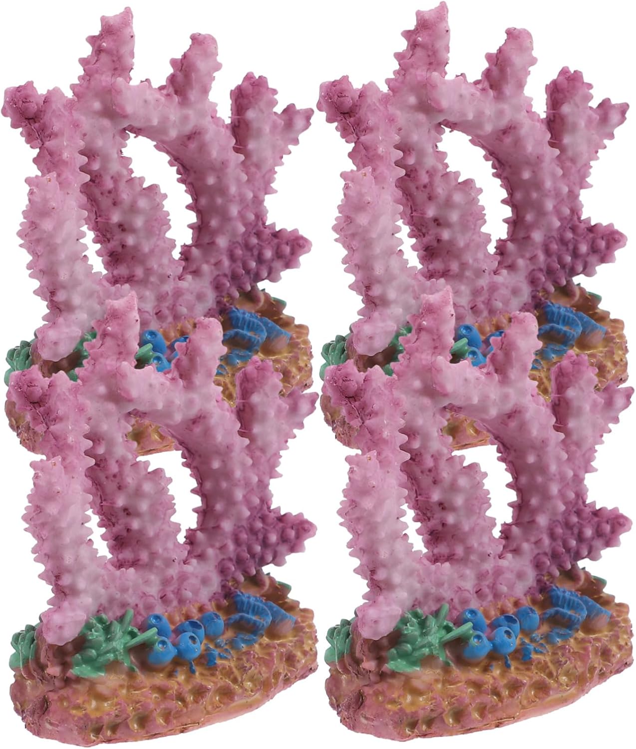 5sets Resin Coral Decoration Fish Tank Aquatic Coral Aquarium Artificial Plants Fish Tank Light Kit Fern Delicate Aquarium Coral Sponge Fish Tank Decorations C