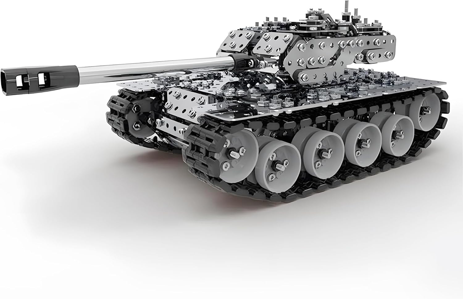 HI-REEKE 3D Metal Puzzle Set, Military Battle Tank Model Toy STEM Building Kit for Adult Gift-843PCS