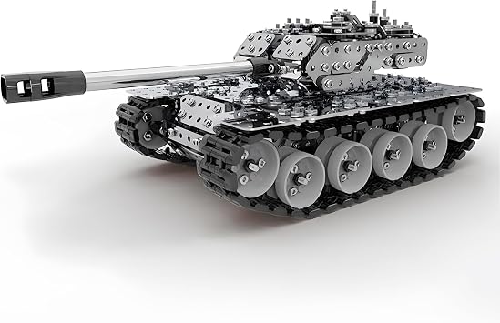 HI-REEKE 3D Metal Puzzle Set, Military Battle Tank Model Toy STEM Building Kit for Adult Gift-843PCS