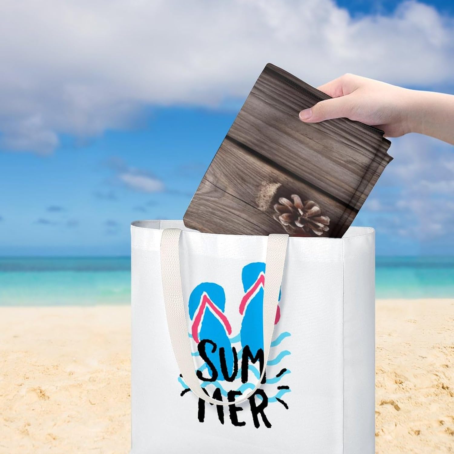 Swimming Towel, Christmas Old Wooden Board Printed Fashion Towel,Portable Towel,Durable Towel