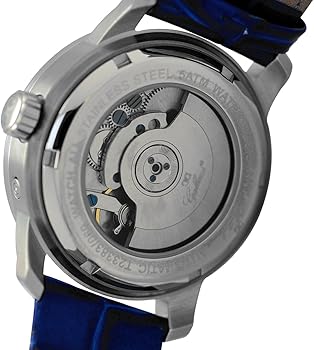 Gallucci 自動巻き 腕時計 ブルー　automatic 未使用級】ガルーチ 自動巻き 時計 稼働品 スケルトン ブルー シルバー