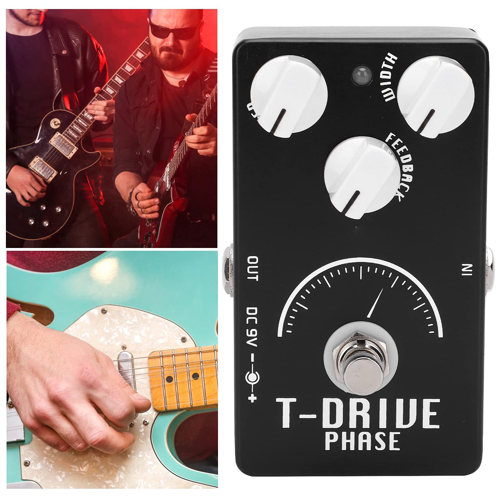 Phase Shifter Pedal, Gitarren-Phaser-Pedal Langlebiges professionelles Metall für Gitarristen für E-Gitarre für Musikliebhaber