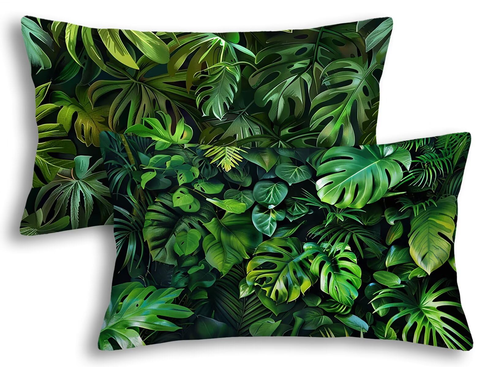 Fundas cojines 40x60 tropical en terciopelo juego de 2 piezas decorativas