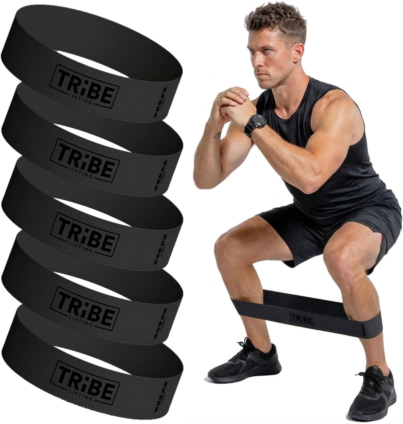 Fabric Resistance Bands for Training, Booty Bands for Men and Women, Exercise Bands Resistance Bands Set, Workout Bands, Resistance Bands for Legs, Fitness Bands